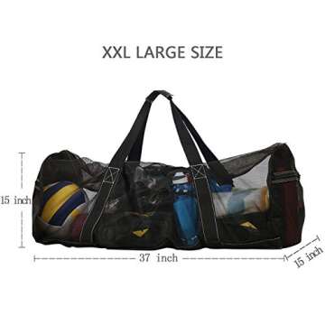 Bulex XXL Mesh Duffle Bag for Scuba Dive or Snorkel Gear, Extra Large Snorkeling Equipment Carry Bag...