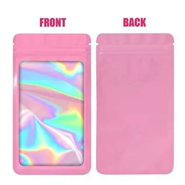 EONJOE 100-pack 3x4 inch holographic Mylar bags