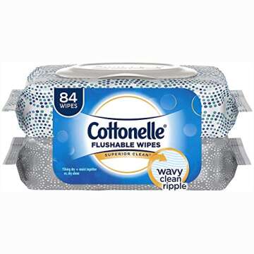 Cottonelle Fresh Care Flushable Cleansing Cloths Refills (Pack of 4) - 84 Count Each