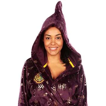 Harry Potter Womens' Robe Purple Large