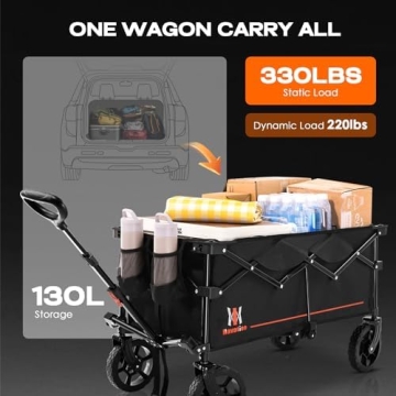 Navatiee Collapsible Folding Wagon for Easy Transport