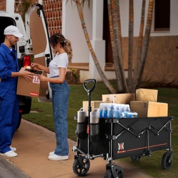 Navatiee Collapsible Folding Wagon for Easy Transport
