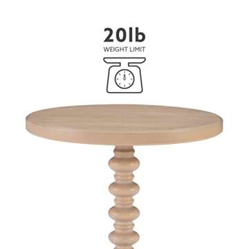Elegant Powell Tarkin Round Natural Wood Accent Table