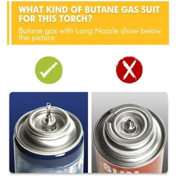 TBTeeK Butane Torch with Safety Lock & Adjustable Flame - 2Pack