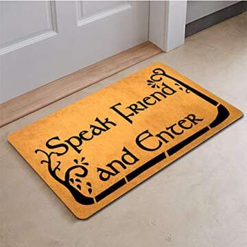 DEW XIA Funny Welcome Mats Anti-Slip Door Mats for Entrance Way Indoor Mat/Rubber Mat/Personality Ru...