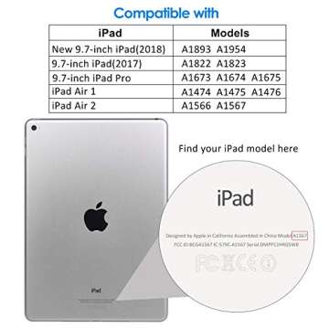 JETech Screen Protector for iPad (9.7-Inch, 2018/2017 Model, 6th/5th Generation), iPad Air 1, iPad A...