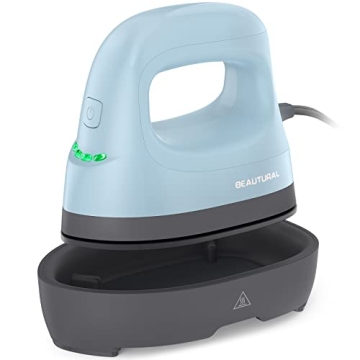 BEAUTURAL Mini Heat Press Machine, Easy to Use for T-Shirts, Shoes, Hats, Bags and Small HTV Vinyl P...