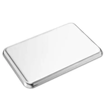 Baking Sheets Set of 2, Bastwe 20 inch Stainless Steel Bakeware Baking Pans, Healthy & Nontoxic & Rustproof & Easy Clean & Dishwasher Safe