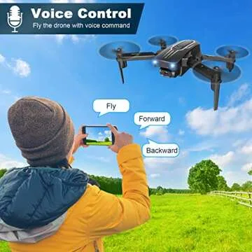 Mini Drone with Camera for Adults Youth - 1080P HD FPV Camera Drones with 90° Adjustable Lens, Gestures Selfie, One Key Start, 360° Flips, Toys Gifts RC Quadcopter for Boys Girls with 2 Batteries