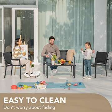 Devoko 4 Pieces Patio Set Perfect for Outdoor Spaces