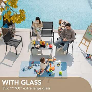 Devoko 4 Pieces Patio Set Perfect for Outdoor Spaces