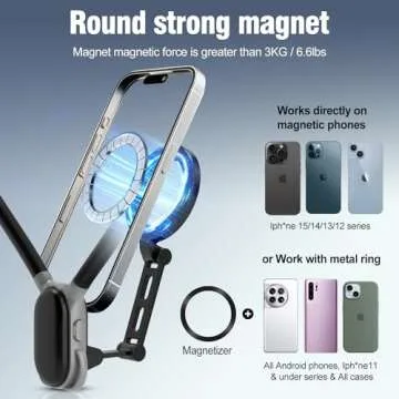 Yolycen Neck Phone Holder: Magnetic Hands-Free Solution