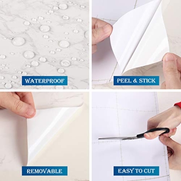 Matte Marble Peel Stick Countertop Cover Waterproof Durable