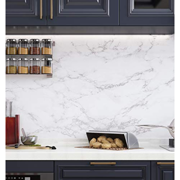 Matte Marble Peel Stick Countertop Cover Waterproof Durable