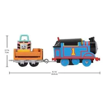 Thomas & Friends Motorized Toy Train Set Fix 'em Up Friends with Carly the Crane, Sandy the Rail Speeder & Thomas for Preschool Kids Ages 3+ Years ​