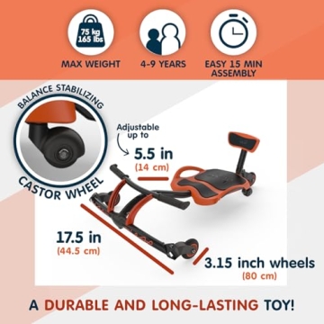 YBIKE Leap Ride On Toy for Kids Ages 4 to 9