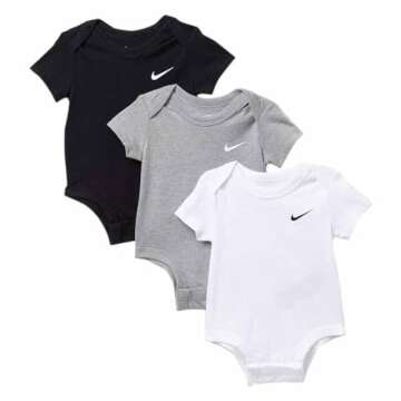 Jordan Baby Assorted Bodysuits, 3-Pack - Stylish Comfort for Infants