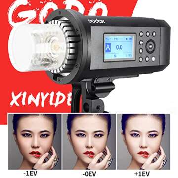 Godox AD600 Pro AD600Pro Outdoor Flash Strobe Light, 600Ws TTL Studio Flash Monolight, 2.4G 1/8000s HSS Speedlite, Powerful Li-ion Battery, Compatible for Canon Nikon Sony FUJIFILM Olympus Panasonic