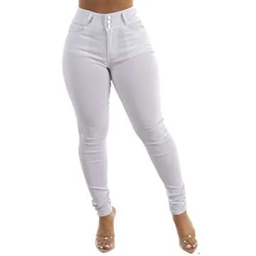 Moda Xpress High Waisted Butt Lift White Jegging Pants