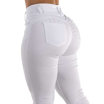 Moda Xpress High Waisted Butt Lift White Jegging Pants