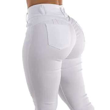 Moda Xpress High Waisted Butt Lift White Jegging Pants