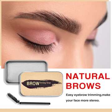 Eyebrow Soap Kit - Natural Brow Styling Soap for Defined & Long Lasting Makeup