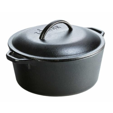 Lodge 5 Quart Pre-Seasoned Cast Iron Dutch Oven