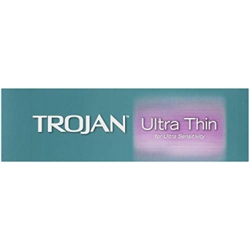 Trojan Ultra Thin Premium Condoms 12 Count for Intimacy