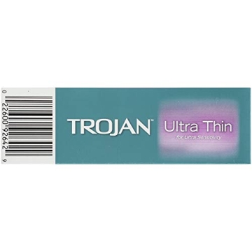 Trojan Ultra Thin Premium Condoms 12 Count for Intimacy