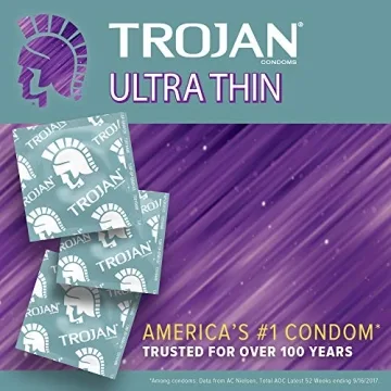 Trojan Ultra Thin Premium Condoms 12 Count for Intimacy