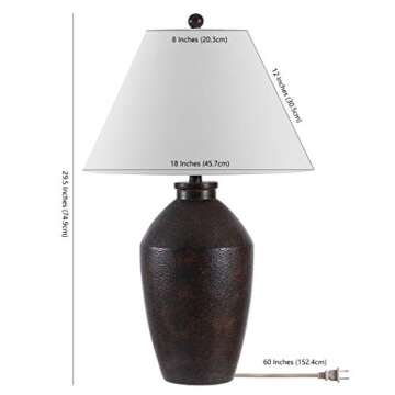 SAFAVIEH Rani Rustic Table Lamp with LED Bulb