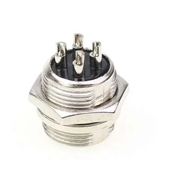 Aviation Plug Connector 10 Pairs Male Female Panel Metal Wire Connector 16mm Socket (4 Pins 10-Pack)