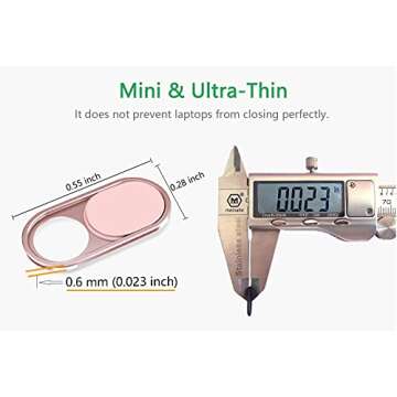 CloudValley Ultra-Thin Webcam Cover - 2 Packs, Pink, Privacy Protection for All Devices