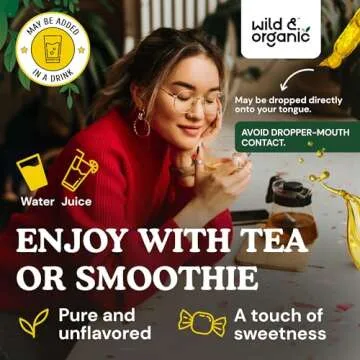 Wild & Organic Chaga Mushroom Drops - Immune Support with Chaga Extract - Liquid Mushroom Supplement for Immunity - Vegan, Sugar & Alcohol-Free Tincture - 4 fl oz