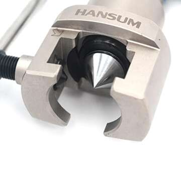 HANSUM Brake Line Flaring Tool Kit Swaging HVAC Pipe Expander Repair Eccentric Cone Refrigeration for Brass Copper Tube 45 Degree (Brake Flaring Tool)