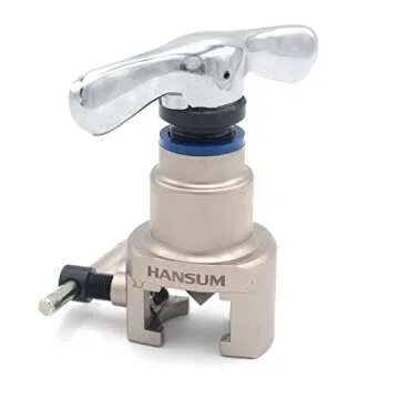 HANSUM Brake Line Flaring Tool Kit Swaging HVAC Pipe Expander Repair Eccentric Cone Refrigeration for Brass Copper Tube 45 Degree (Brake Flaring Tool)