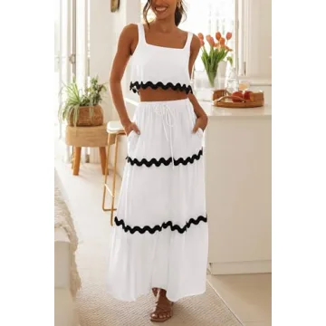 PRETTYGARDEN Summer 2 Piece Beach Outfit for Women