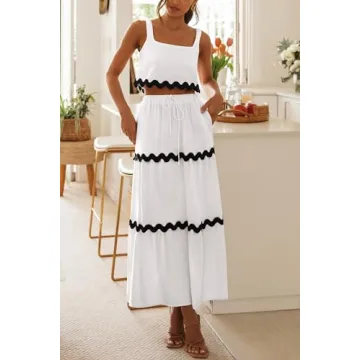 PRETTYGARDEN Summer 2 Piece Beach Outfit for Women