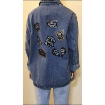 Cute-Patch Goth Death Gothic Casket Coffin Embroidered Iron on sew on Patch Badge Motorcyle Emblem