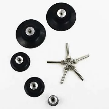 Coceca 5 Pack Disc Pad Holder, Universal Quick Change 2 Inch 3 Inch and 1 Inch Disc Holder with 1/4" Shank for Die Grinder Accessories Polishing Round Rotating Tools