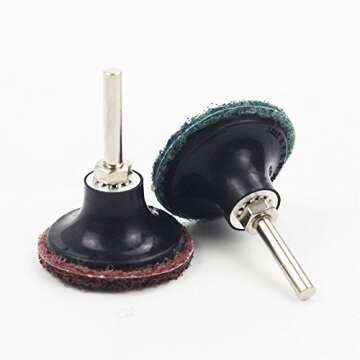 Coceca 5 Pack Disc Pad Holder, Universal Quick Change 2 Inch 3 Inch and 1 Inch Disc Holder with 1/4" Shank for Die Grinder Accessories Polishing Round Rotating Tools