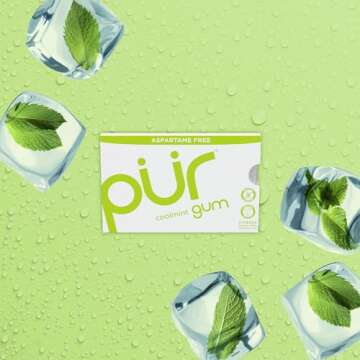PUR Gum | Aspartame Free Chewing Gum | 100% Xylitol | Natural Coolmint Flavored Gum, 9 Pieces (Pack of 12)
