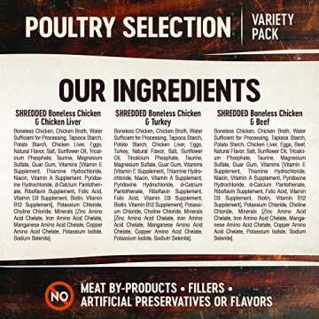 Wellness CORE Signature Selects Shredded Adult Wet Cat Food Canned, Natural, Protein-Rich, Grain Free, 2.8 Ounce Cans, 8 Pack, (Poultry Variety Pack)