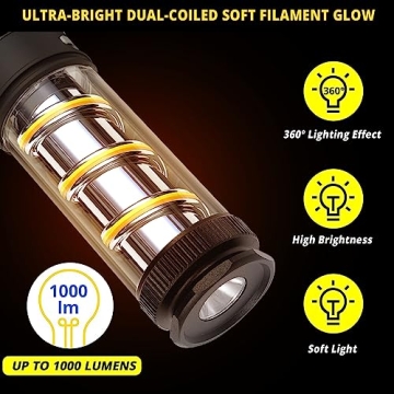 Rechargeable LED Camping Lantern with 1000LM Brightness