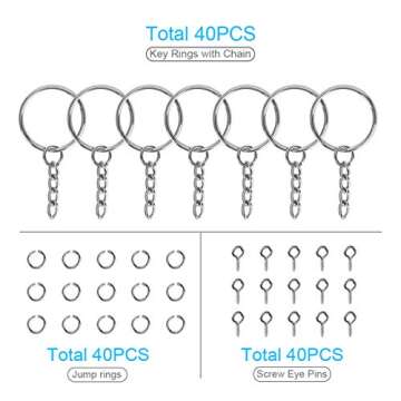 160PCS Swivel Snap Hook Set for Keychains and Crafts