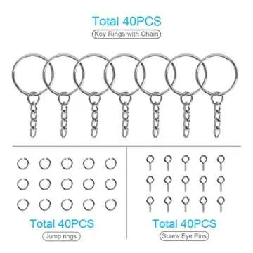 160PCS Swivel Snap Hook Set for Keychains and Crafts