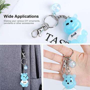 160PCS Swivel Snap Hook Set for Keychains and Crafts