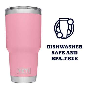 YETI Rambler 30 oz Stainless Steel Vacuum Insulated Tumbler w/MagSlider Lid, Pink