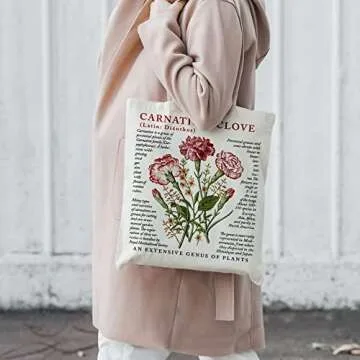 BeeGreen Carnation Canvas Tote Bag - Stylish & Functional