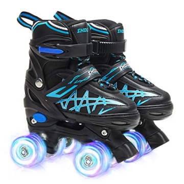 SHDSL Kids Light Up Adjustable Roller Skates - Safe, Fun & Flashy!